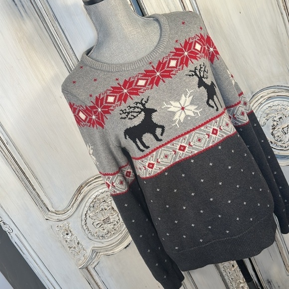 CHAPS 50’s Alpine Look Cozy 100% Cotton Pullover Sweater Mountain Chic Retro - Picture 2 of 13